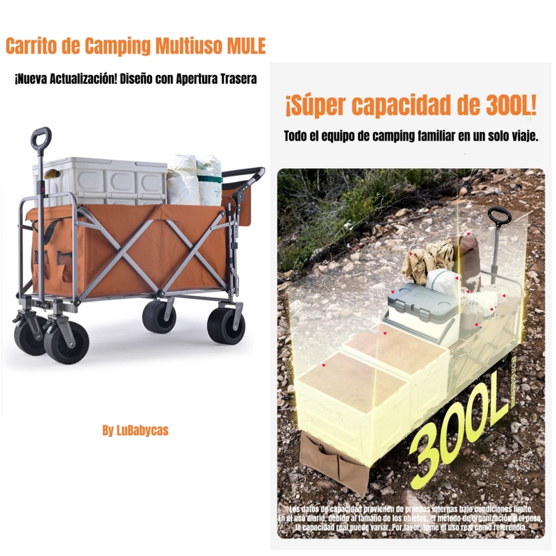 CARRO CAMPING EXPANDIBLE CON MESA MULTIFUNCIONAL MULE - 2