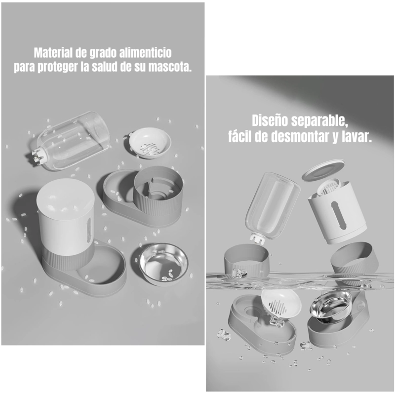 DISPENSADOR 360 AUTOMATICO AGUA Y ALIMENTO 2 EN 1 LUBABYCAS - 7