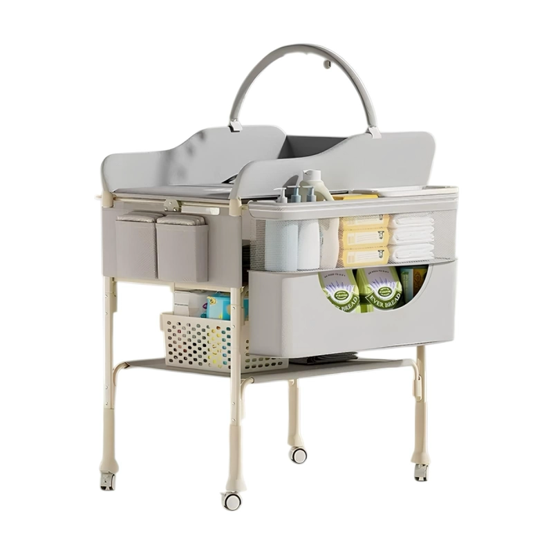 MUDADOR DE PAÑALES LUBABYCAS PLEGABLE REGULABLE VERSA GRIS - 1