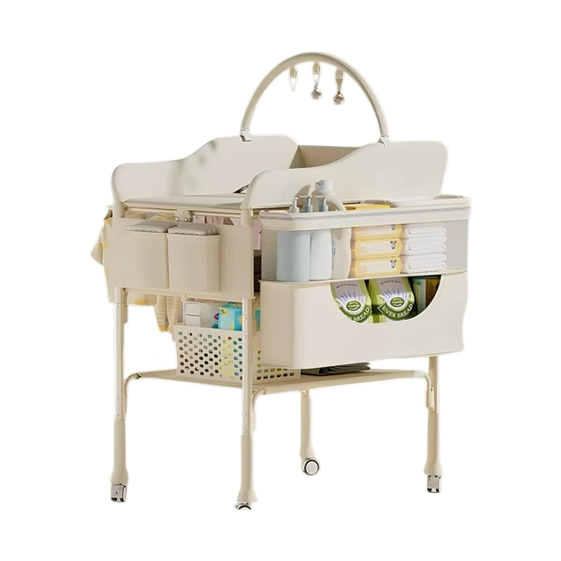 MUDADOR DE PAÑALES LUBABYCAS PLEGABLE REGULABLE VERSA CREMA - 1
