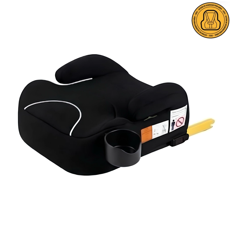 SILLA AUTO ALZADOR ISOFIX POSA VASO BFL305 NEGRA LUBABYCAS - 1