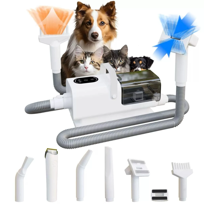 KIT DE ASEO MASCOTAS ASPIRADORA CORTAPELOS 2 EN 1 NEO - 1