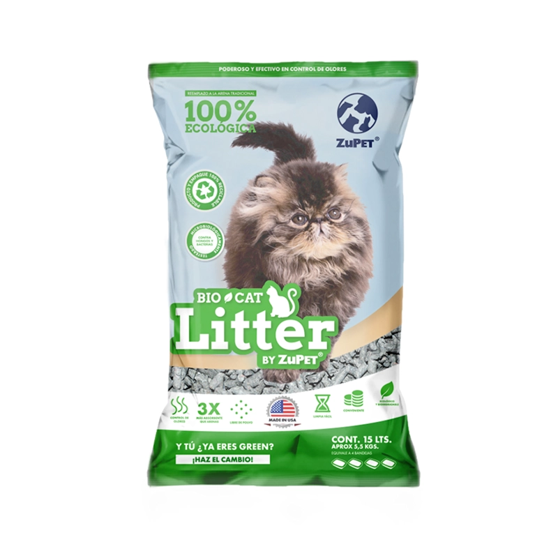 SUSTRATO CONEJOS COBAYOS ZUPET PAPEL SANITARIO BIO CAT LITTER 15 L - 1