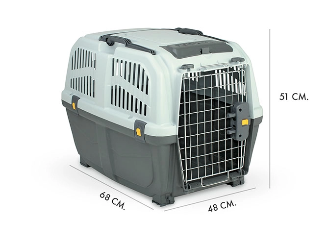 JAULA TRANSPORTADORA ACERO PERROS SKUDO 4 MPS 68 CM - 2