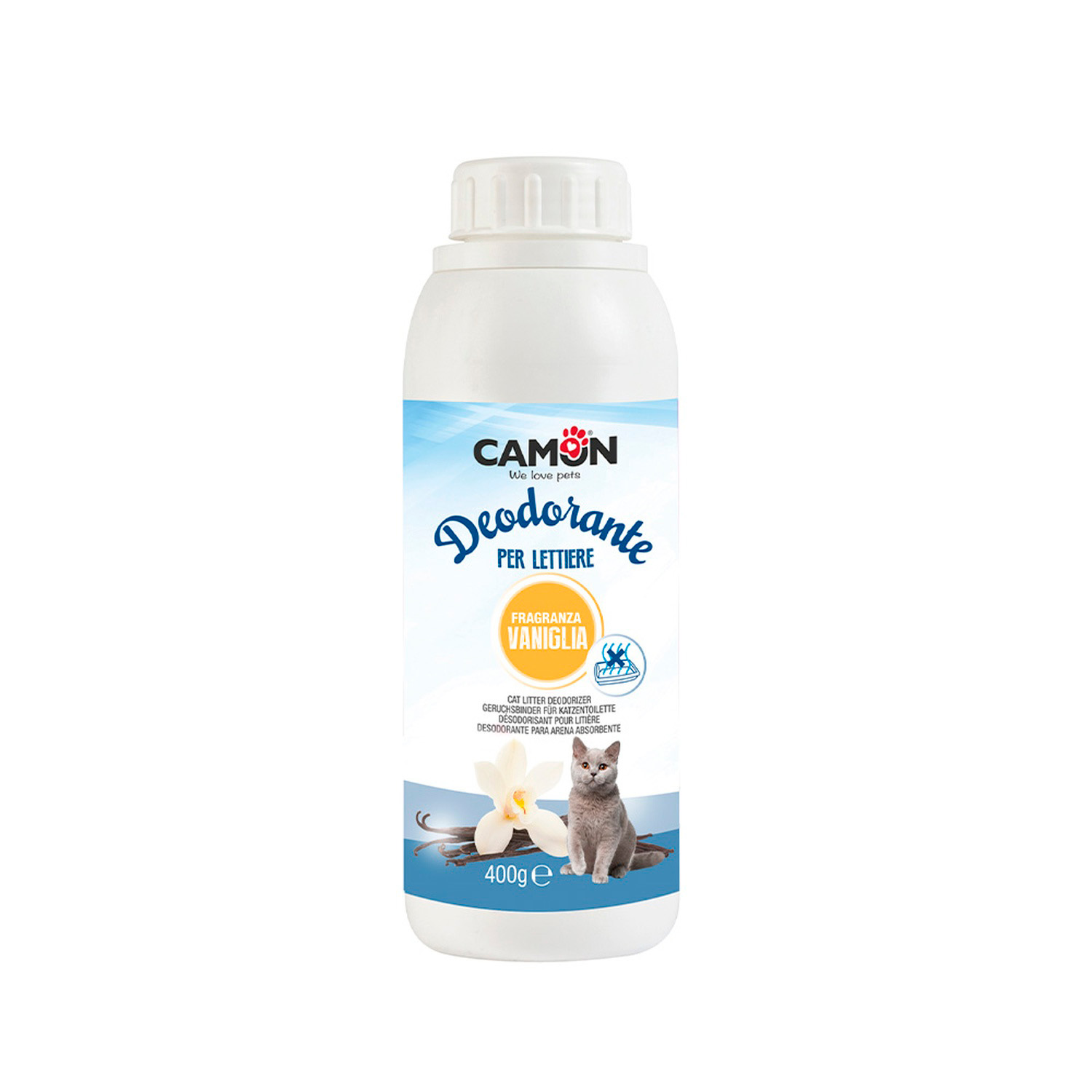 DESODORANTE SANITARIO CAMON PARA GATOS VAINILLA 400GR - 1
