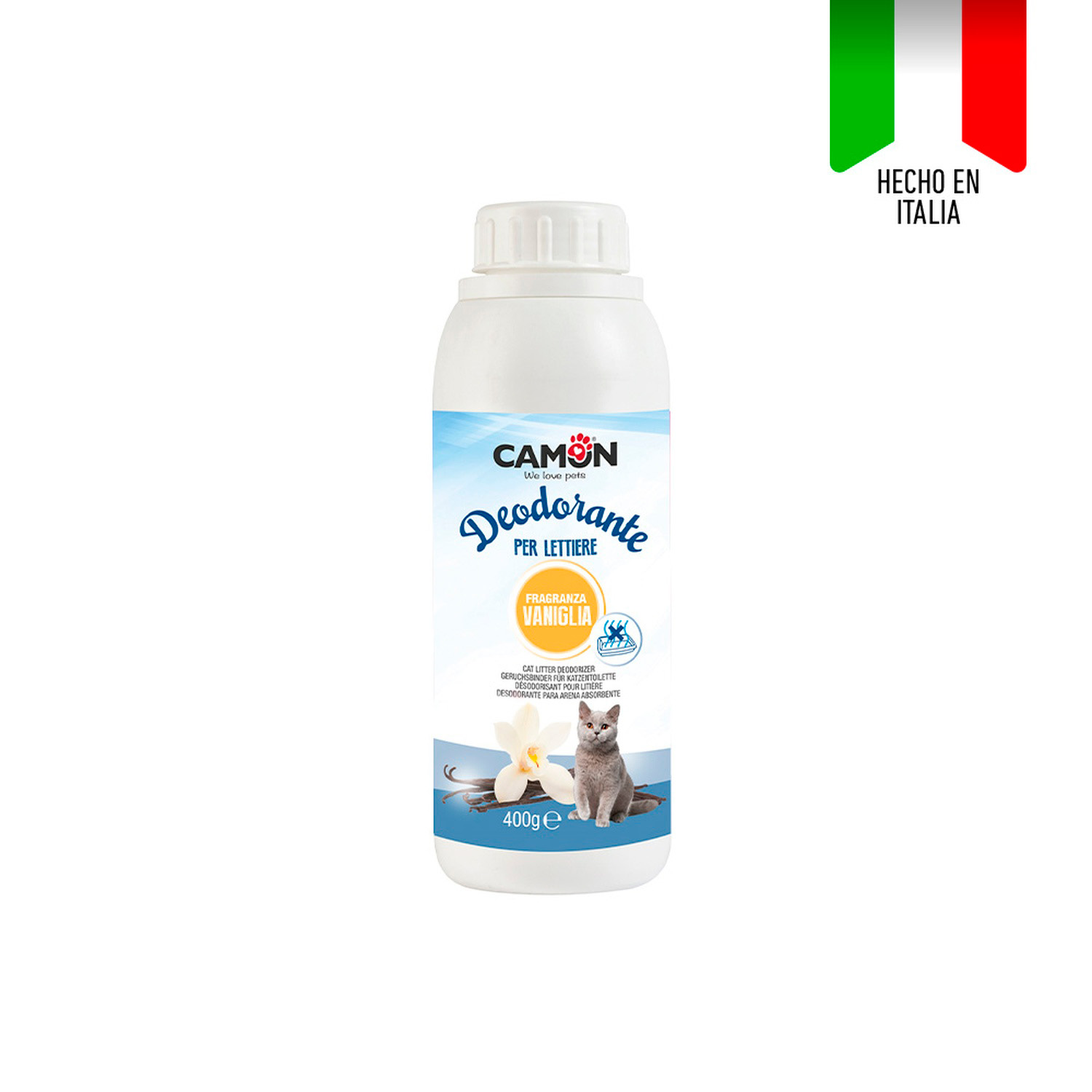 DESODORANTE SANITARIO CAMON PARA GATOS VAINILLA 400GR - 6