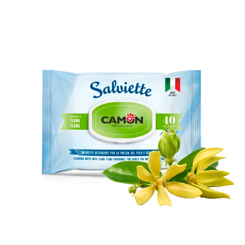 TOALLITAS HUMEDAS PERROS GATOS CAMON YLANG 40 UNIDADES - 2