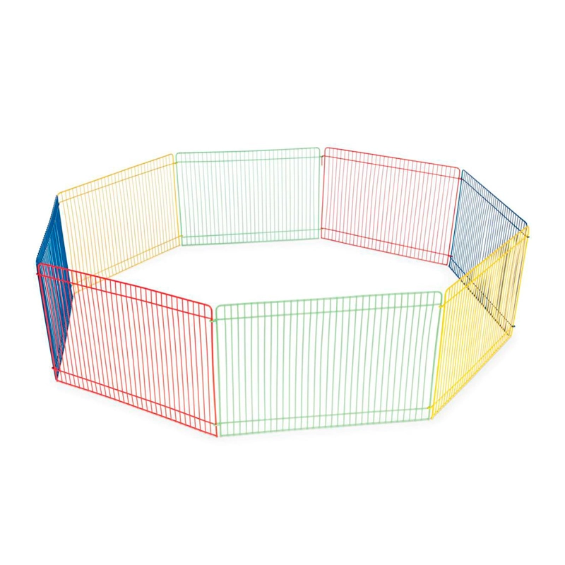 CORRAL METAL CONEJO PREVUE EXOTICOS PET PLAYPEN MULTICOLOR - 2