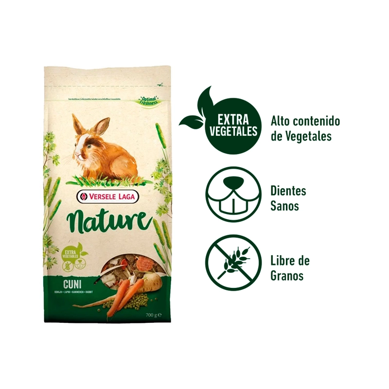 ALIMENTO SECO CONEJOS COBAYOS 700 GR NATURE VERSELE LAGA - 5