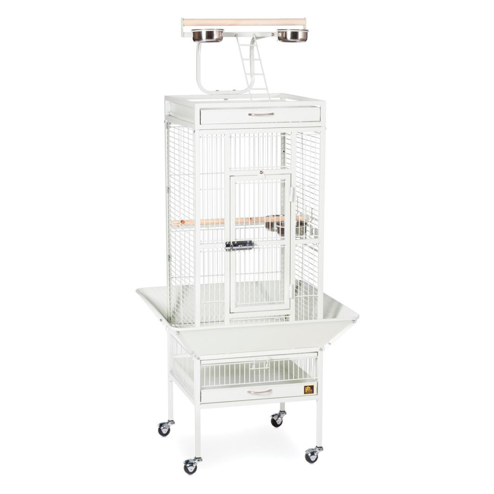 JAULA AVES PREVUE PREMIUM M/L COLOR BLANCO (45X45X145 CM) - 1