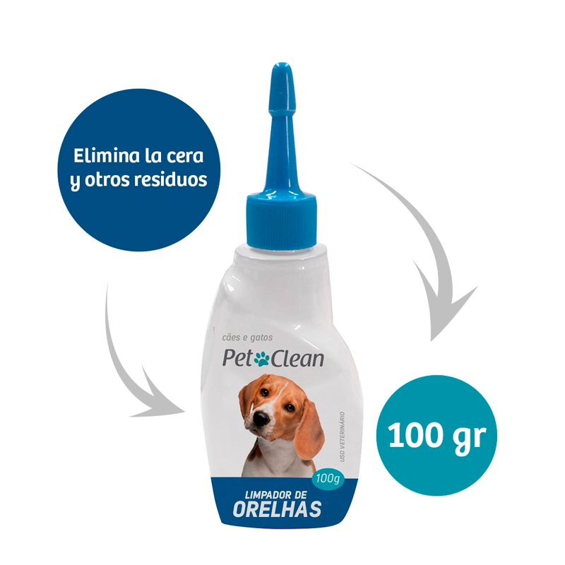 LIMPIA OIDOS PERROS GATOS LIMPIADOR ÓTICO PET CLEAN 100 ML - 2