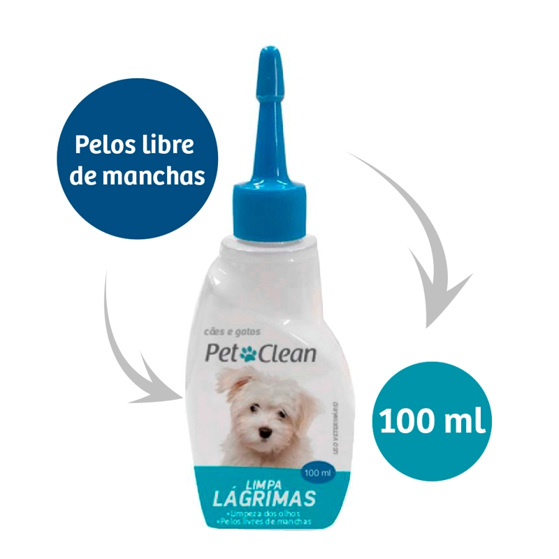 LIMPIADOR DE LAGRIMAS PARA PERROS Y GATOS PET CLEAN 100 ML - 2