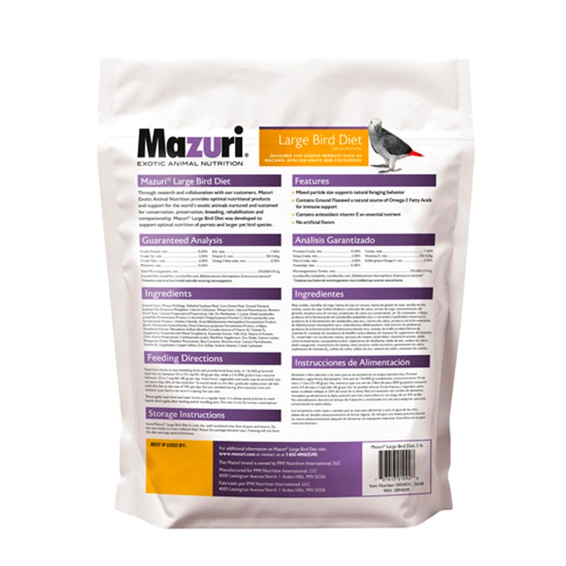 ALIMENTO SECO AVES MAZURI RAZA GRANDE 1.36 KG - 2