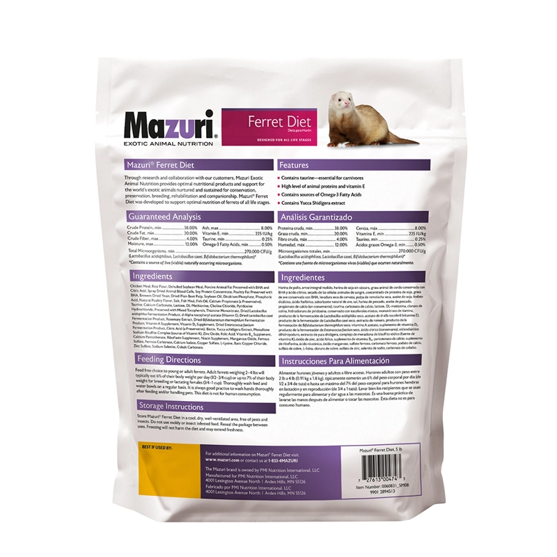 ALIMENTO SECO HURONES MAZURI 2.26 KG - 2