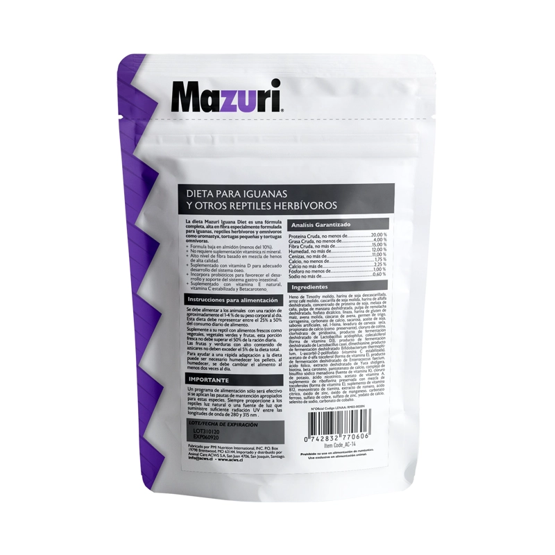 ALIMENTO SECO IGÜANAS MAZURI 200 GR - 2