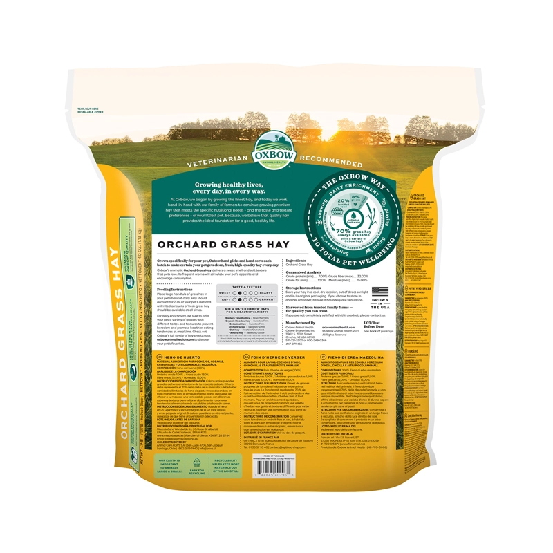 ALIMENTO SECO CONEJOS COBAYOS OXBOW 1.13 KG HENO HIERBA HUERTO - 6