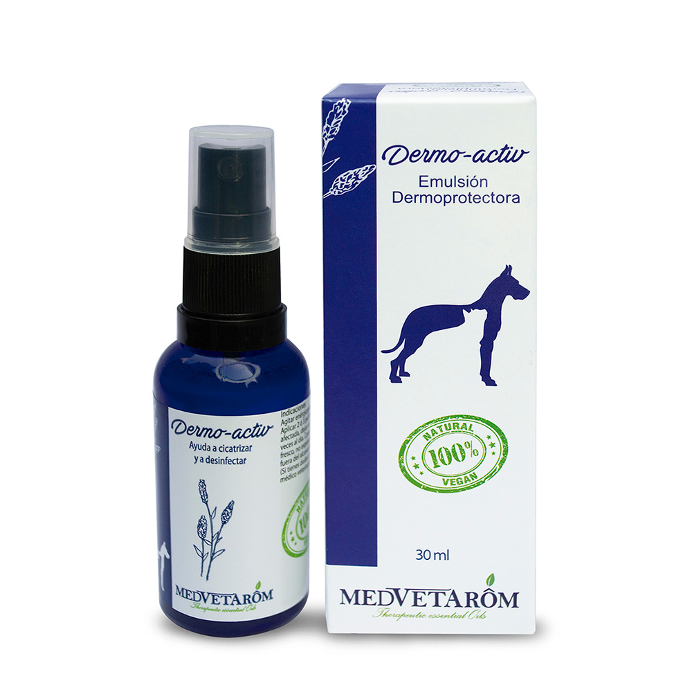 SUPLEMENTO PERROS GATOS MEDVETAROM 30 ML DERMO ACTIV SPRAY AROMATERAPIA - 1