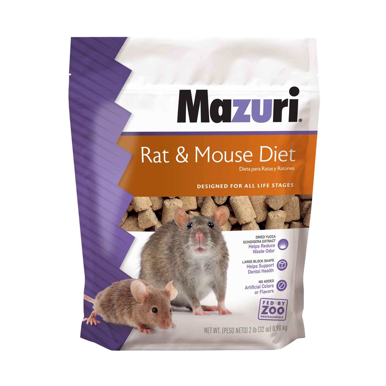 ALIMENTO SECO HAMSTERS RATONES RATAS MAZURI 900 GR - 1