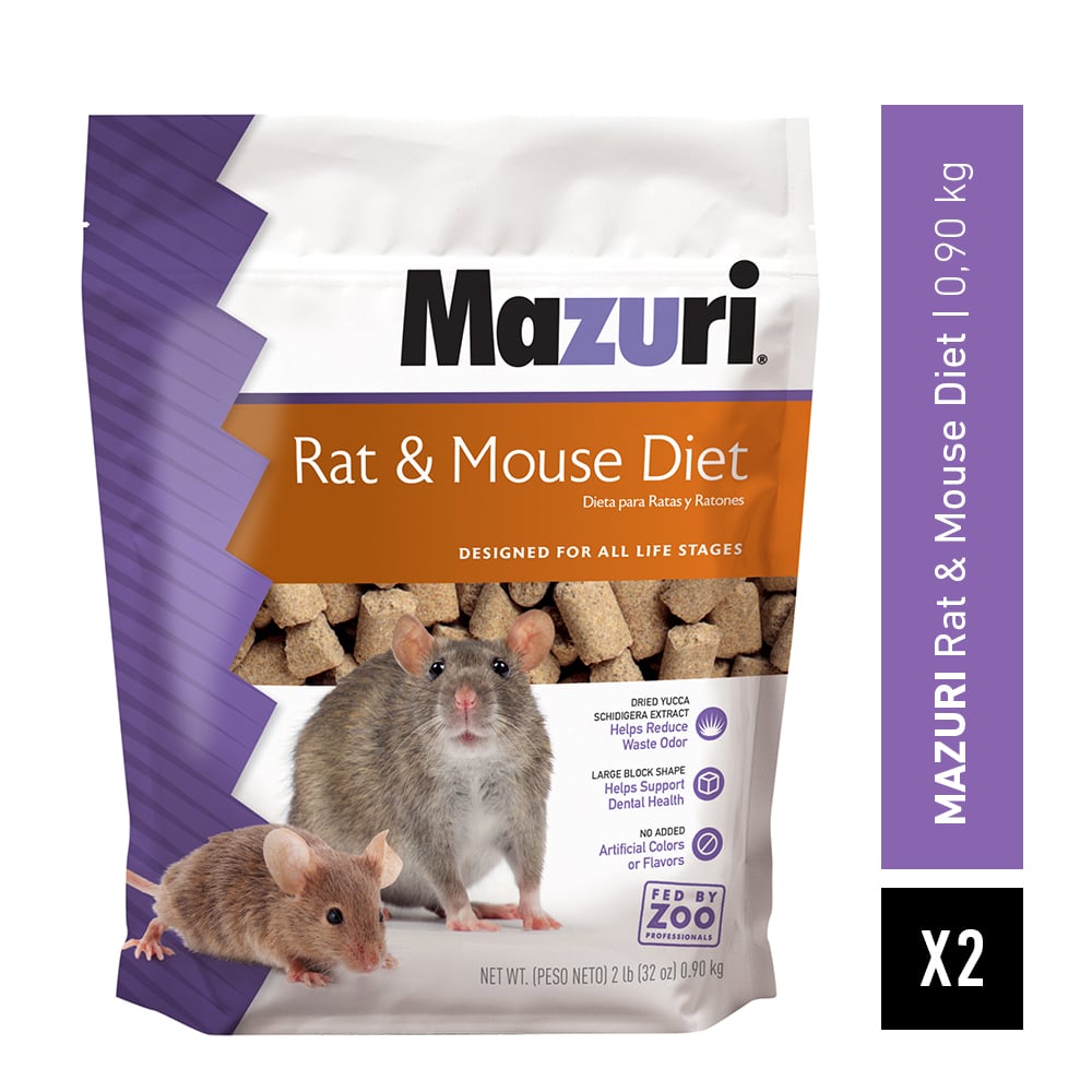 ALIMENTO SECO HAMSTERS RATONES RATAS MAZURI 900 GR - 4