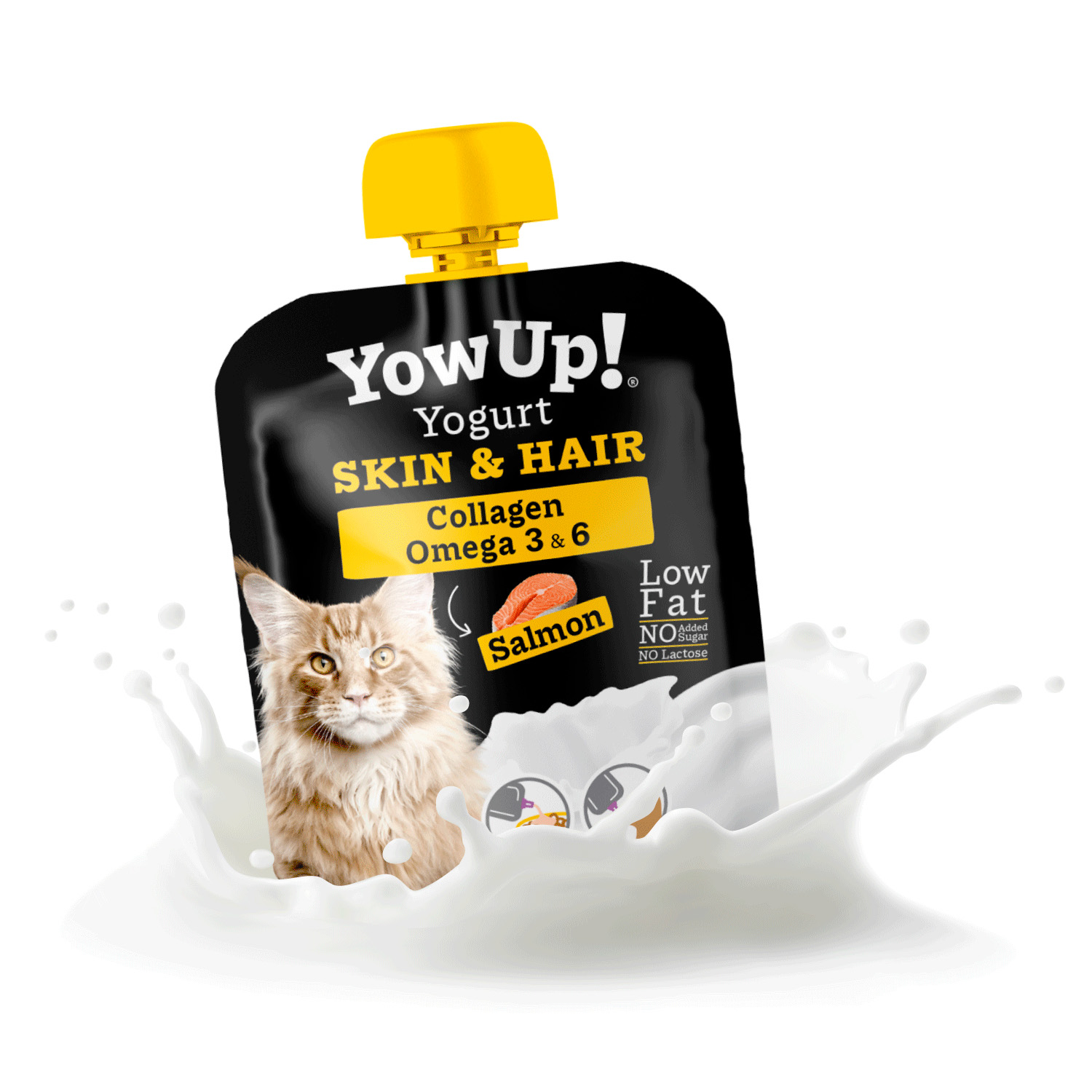 (PACK 3 UN) YOGURT SKIN AND HAIR PARA GATO 85 GR YOW UP - 4