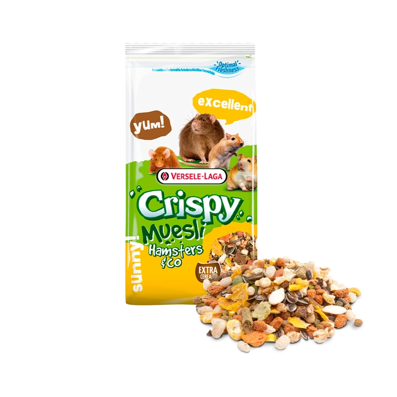 PACK X3 ALIMENTO VERSELE LAGA CRISPY MUESLI HAMSTER 400 GR - 6