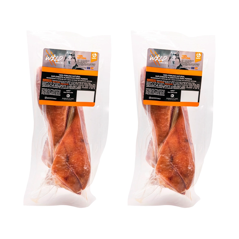 SNACK PERRO - MEDIO HUESO JAMON 13-16CM X2 WILD - 5