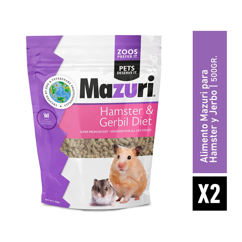 MAZURI ALIMENTO HAMSTER Y JERBO 350 GR PACK X2 - 2