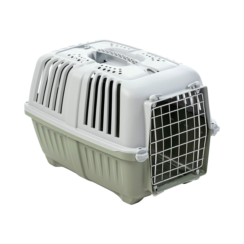 JAULA TRANSPORTE MASCOTAS PRATIKO METAL 2 VERDE OPACO MPS - 1