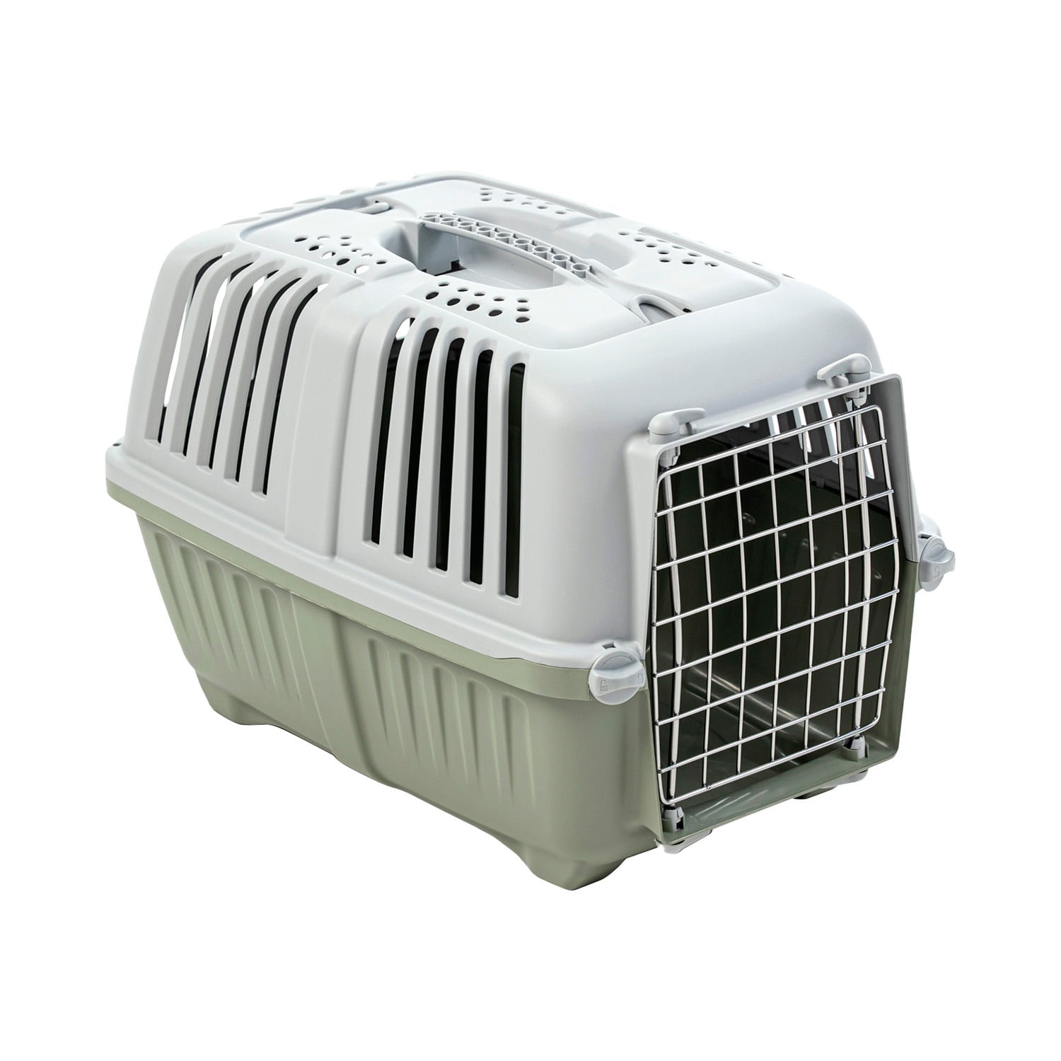 JAULA TRANSPORTE MASCOTAS PRATIKO METAL 2 VERDE OPACO MPS - 1