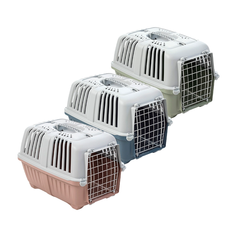 JAULA TRANSPORTE MASCOTAS PRATIKO METAL 2 ROSA OPACO MPS - 3