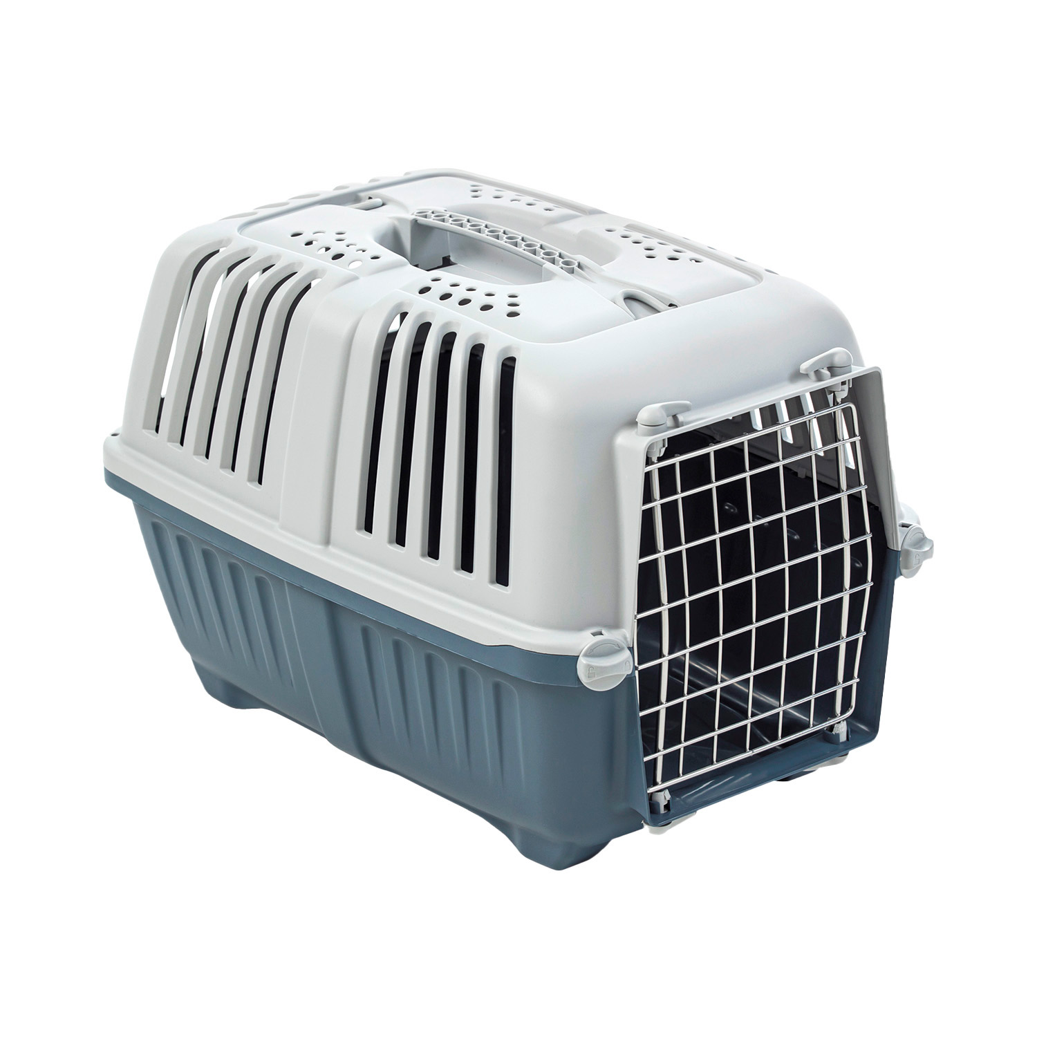 JAULA TRANSPORTE MASCOTAS PRATIKO METAL 2 AZUL OPACO MPS - 1