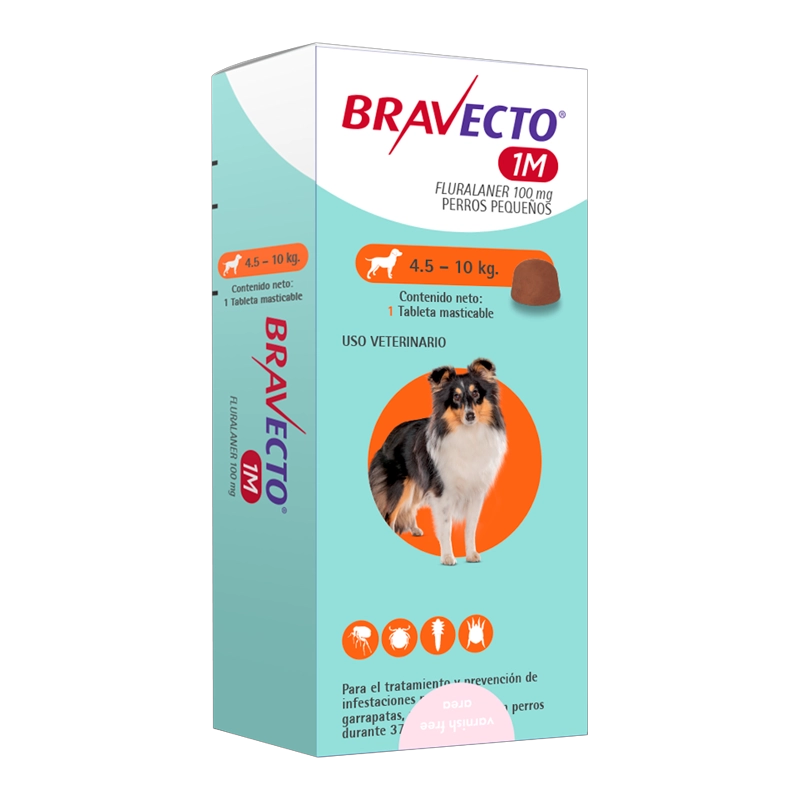 BRAVECTO PERROS 1M 100 MG (4,5-10 KG) - 1