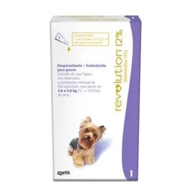 REVOLUTION 12% - 0.25 ML PERRO (2,6 - 5 KG) - 2