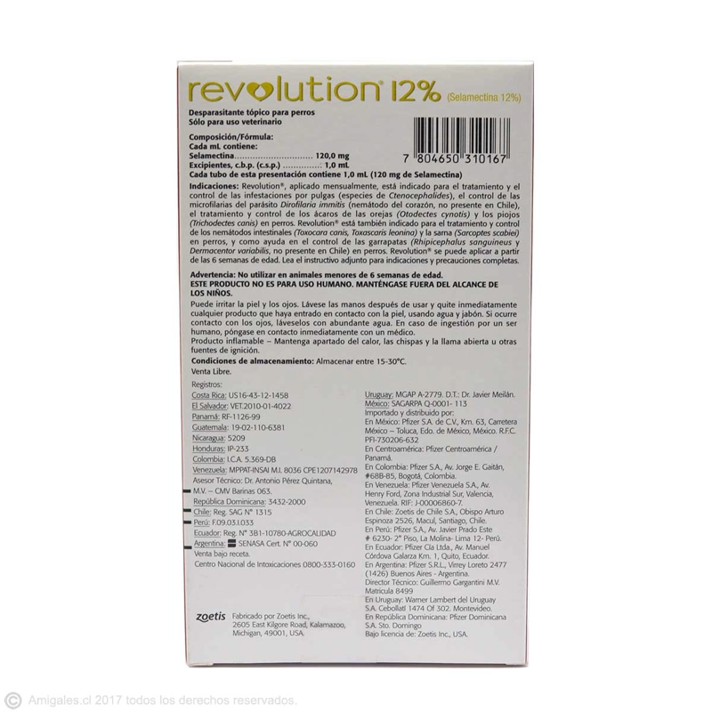 REVOLUTION 12% - 1.0 ML PERRO (10,1 - 20 KG) - 2