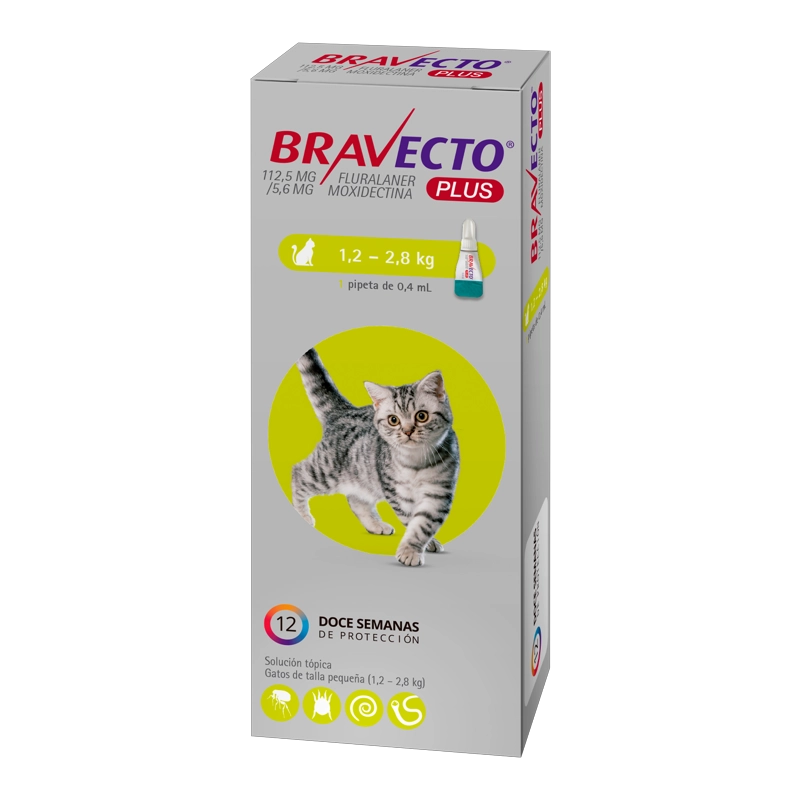 BRAVECTO GATOS PLUS 112,5 MG (1,2-2,8 KG) - 3