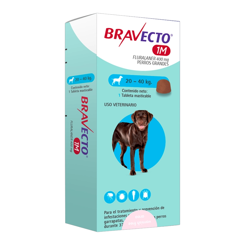 BRAVECTO PERROS 1M 400 MG (20-40 KG) - 1