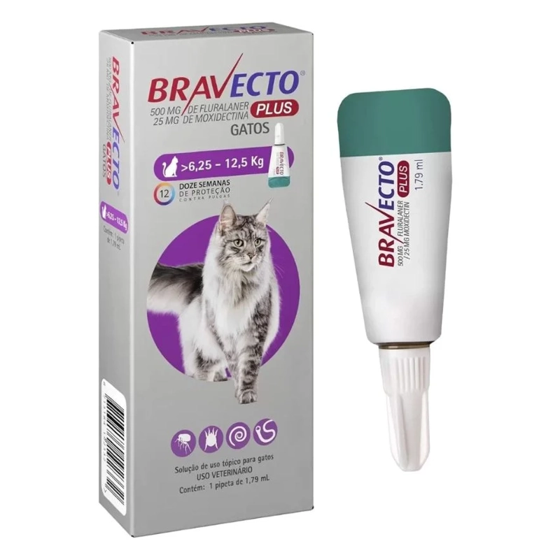 BRAVECTO GATOS PLUS 500 MG (6,25-12,5 KG) - 4