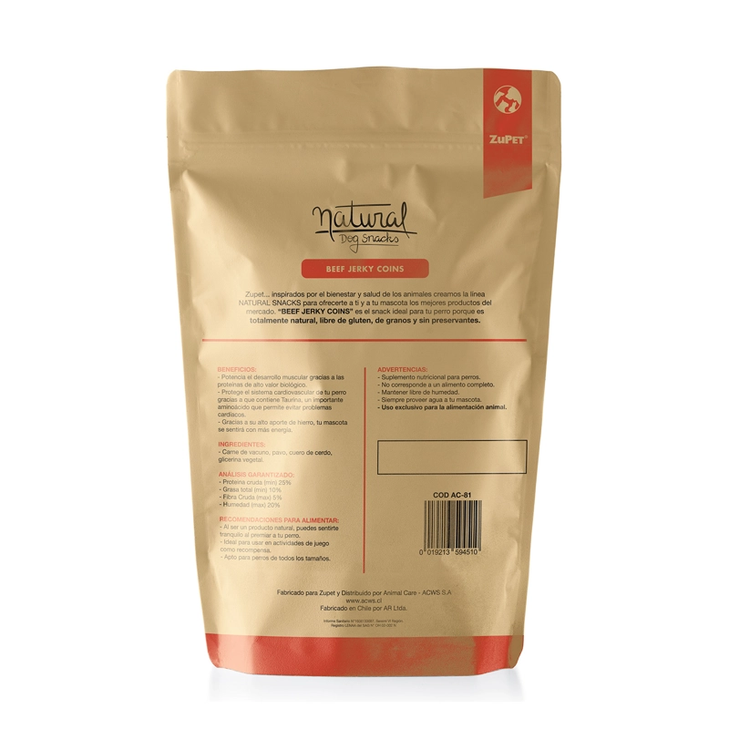 NATURAL DOG SNACK BEEF JERKY SLICES 100GR PACK X3 - 3