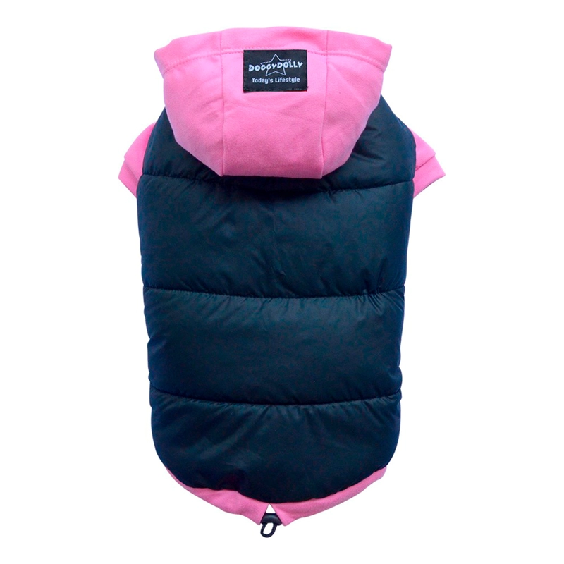 PARKA IMPERMEABLE ROSA Y NEGRA RAZAS PEQUEÑAS - XL - 2