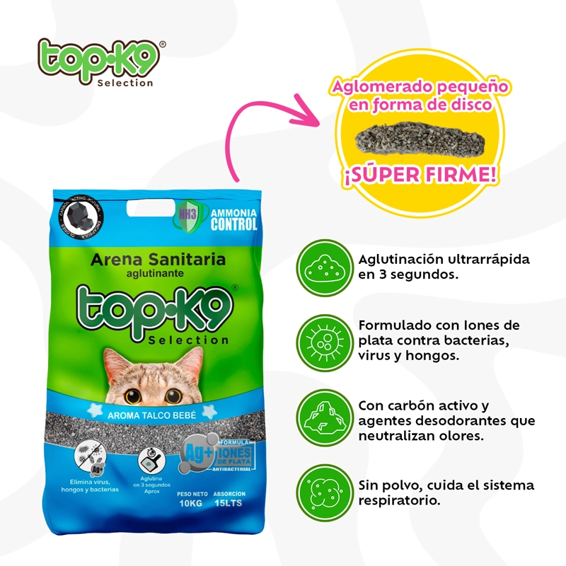 ARENA AGLUTINANTE IONES DE PLATA TALCO 10 KG - 4