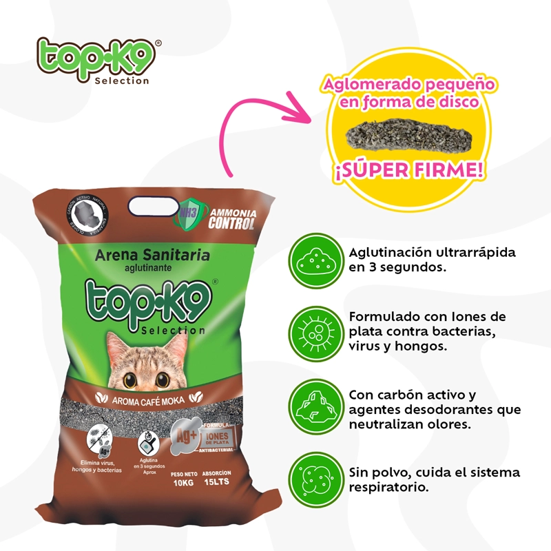 ARENA AGLUTINANTE IONES DE PLATA CAFE MOCKA 10 KG - 3