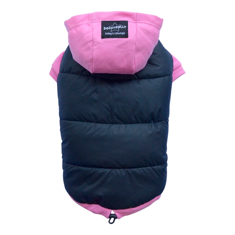 PARKA IMPERMEABLE ROSA Y NEGRA RAZAS PEQUEÑAS - M - 2