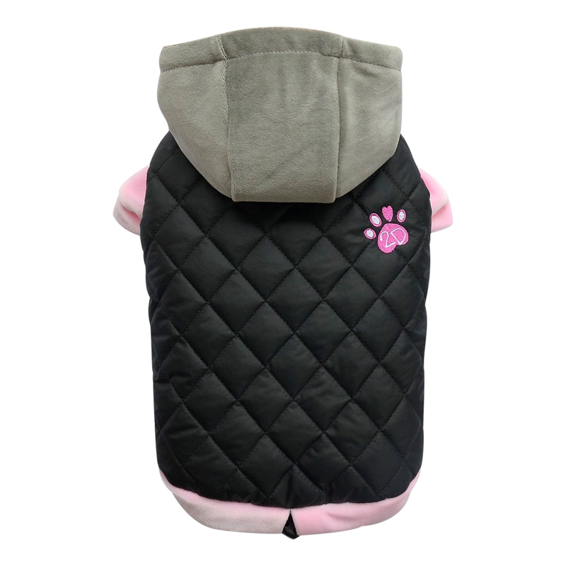PARKA IMPERMEABLE NEGRA Y ROSADA RAZAS PEQUEÑAS - M - 2