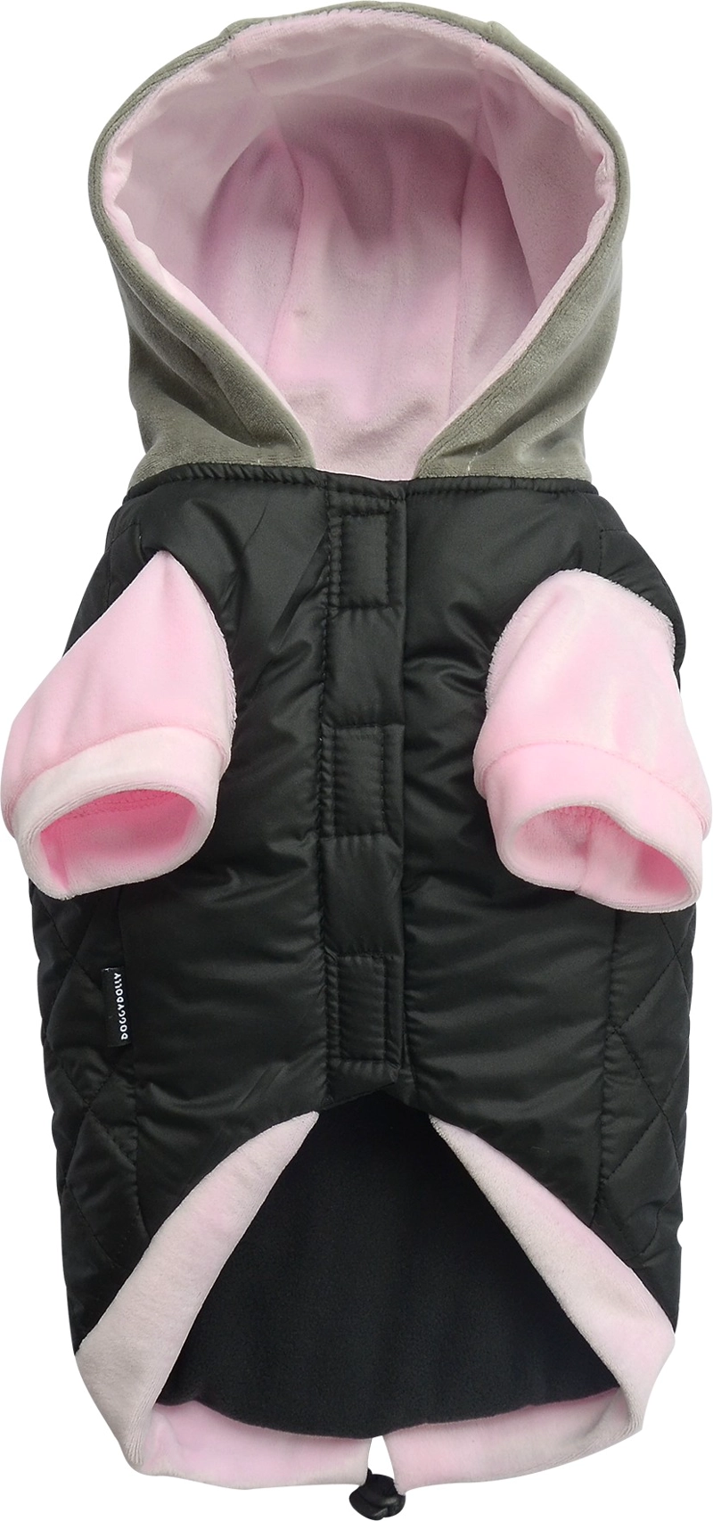 PARKA IMPERMEABLE NEGRA Y ROSADA RAZAS PEQUEÑAS - M - 3