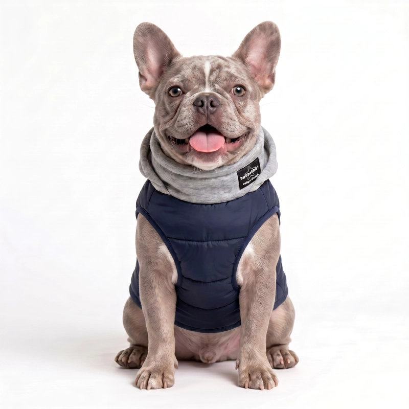 PARKA IMPERMEABLE GRIS Y NEGRA RAZAS PEQUEÑAS - M - 1