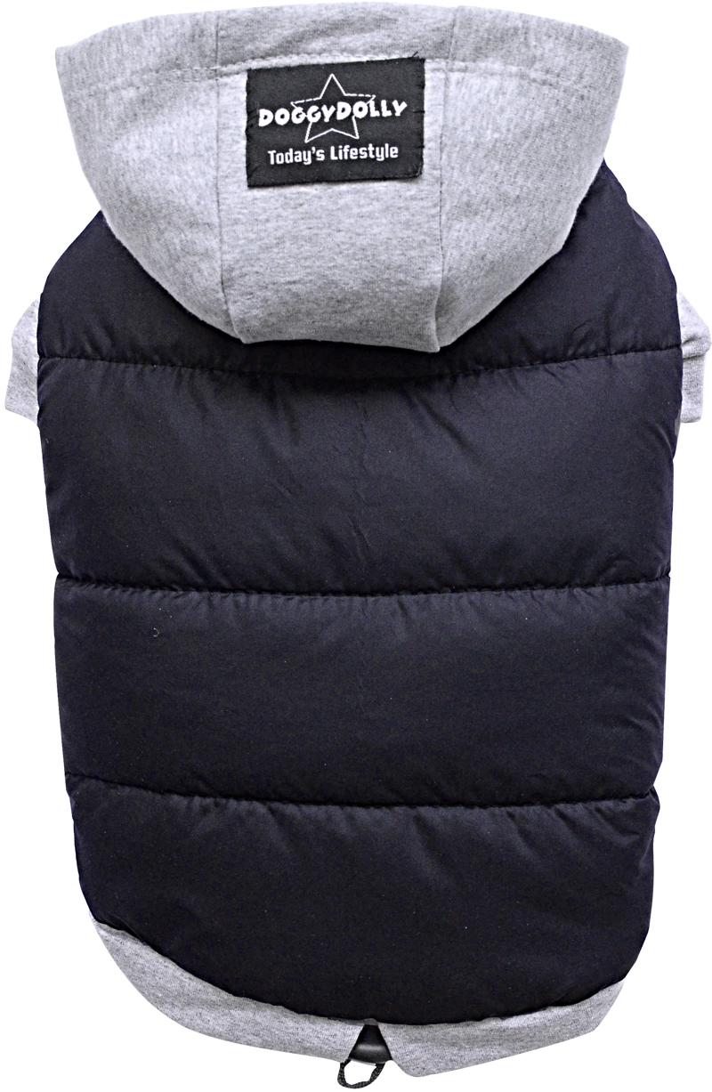 PARKA IMPERMEABLE GRIS Y NEGRA RAZAS PEQUEÑAS - M - 2