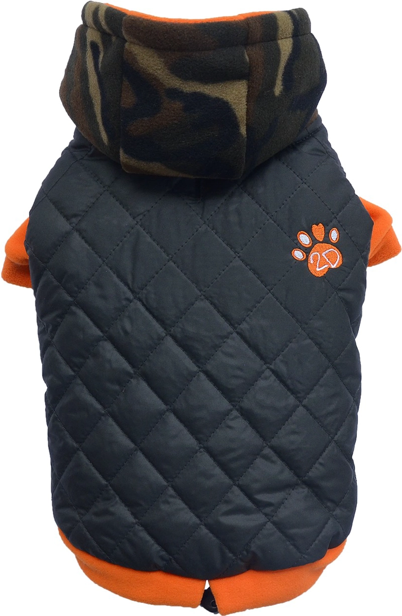 PARKA IMPERMEABLE NARANJA Y NEGRA GORRO- L - 2
