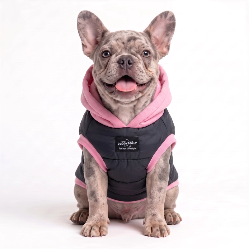 PARKA IMPERMEABLE ROSA Y NEGRA RAZAS PEQUEÑAS - XXL - 1
