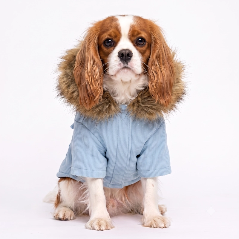 CHAQUETA COTELE CELESTE GORRO- L - 1