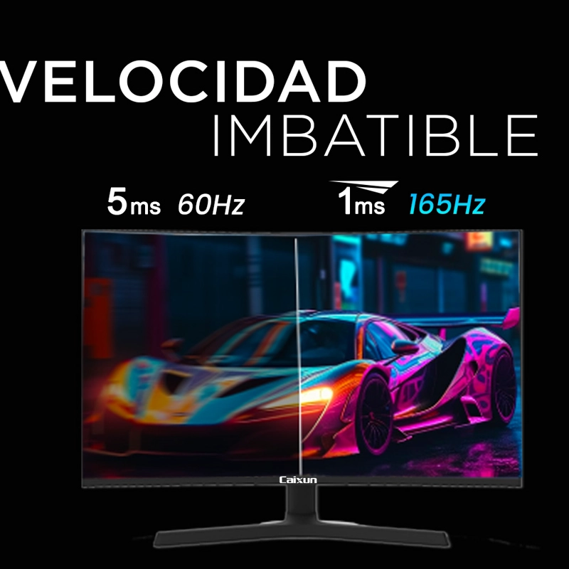 Monitor Gamer Curvo Caixun 32" QHD VA 1500R 165Hz HDMI DP USB 1ms C32C3Q - 6